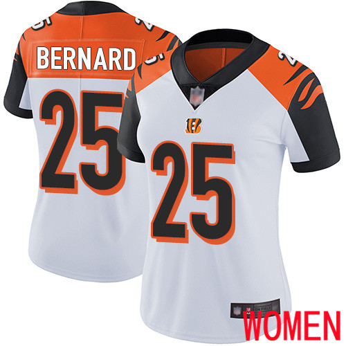Cincinnati Bengals Limited White Women Giovani Bernard Road Jersey NFL Footballl #25 Vapor Untouchable->youth nfl jersey->Youth Jersey
